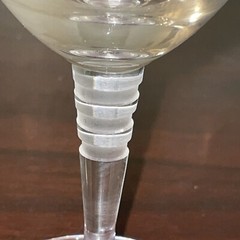 MILLER ROGASKA LAURA Crystal Wine Glass(es) Frosted Crystal Stem 8-1/2”