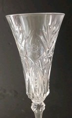 VTG 2 Glasses.JG. Durand France Vincennes Champagne Flute Stem Lead Crystal 10″