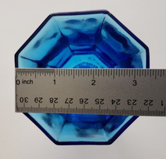 Independence Glass Octagonal Cobalt Blue Water Goblet 5.75″ Tall 8oz
