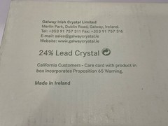 Galway Irish Crystal Kylemore Wine/Water Goblets Set of 4 ~ 7 5/8″ #10500 w/tags