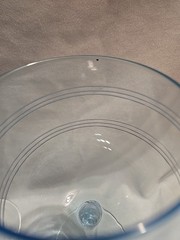 Pair Of Allegro Colored Blue Laura Etched Balloon Wine Glasses