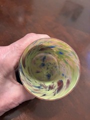 Antique End of Day Spatter Glass Tumbler