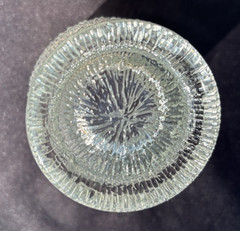 Indiana Glass Textured Crystal Ice 10oz Footed Tumbler 5 3/8th» Very Good Cond.