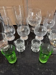 Vintage Crystal & Barware Lot – 14pc – Cut Glencairn, Royal Brierly, Promos++