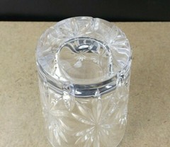 Lot of 5 Mikasa Crystal Dominion Old Fashioned Tumblers Cut Dot & Fan