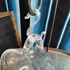 VTG Anchor Hocking Savannah Clear Glass Punch Cup With Plastic S Hook For Bowl.