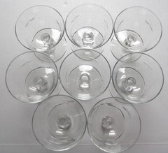 VINTAGE Libbey Wine Glasses STAR GLOW 6 oz. Clear Etched 9-Piece Set