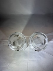 Set 8 Vintage MCM Libbey Frosted Silver Foliage Leaf Tumbler Glasses Taper 12 oz