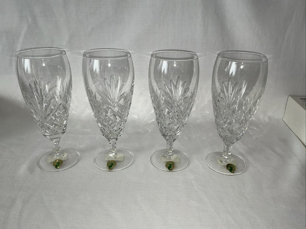 Waterford Crystal Vintage Special Iced Beverage Glass Footed Set of 4 NIB