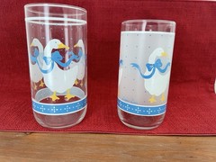 Libbey Frosted Country Geese Pattern (2) Mis-matched Read Description