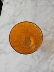 1 Jeanette Carnival Glass Marigold Juice Glass Tumbler Imperial Peach Lusterware
