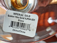 MIKASA CRYSTAL IMPERIAL GOLD GOBLET 2 WINE GLASSES 6 OZ AND 10 OZ