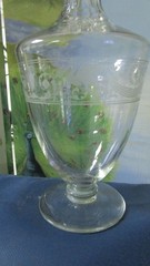 BACCARAT ORIGINAL DECANTER FRANCE STAMPED NEEDLE ETCH STEM NECK PICK 1