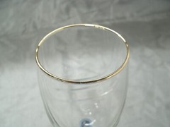 Vtg Libbey Arbys CRYSTAL BLUE Set of 6~8-1/8″ Water Wine Goblets Optic Drape EUC