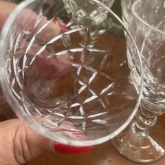 vintage webb corbett Crystal Glass Sherry Goblet Stems Set 4