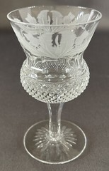 Edinburgh Crystal Thistle 8 (eight) 4 7/16” Cordial Glasses SIGNED