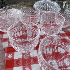 12 Villeroy & Boch MISS DESIREE (Pressed) Water Goblet Glasses 6 1/2″ H.