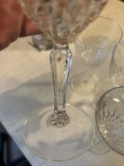 Set of 4 Diamant Cristal D’Arques Durand Crystal Wine Glass Stemware 6 3/4” T