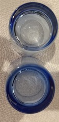 Unknown (Moser Style) Aquamarine Whiskey Double Old Fashioned Glass EUC