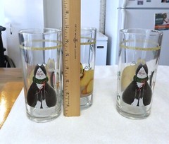 Set of 4 Sakura Table Christmas Cats Highball Glasses 19 oz, 6.75″ tall 1990s