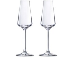 Chateau Baccarat fine crystal stemware Pair of Champagne Flutes. New In Box