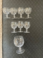 Lot of 8 Edinburgh Crystal Glasses Asst Sizes Scotland No Box Free Shipping