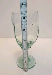 Set of 6 Libbey Chivalry Green 6.25″ Vintage Textured Footed Goblets/Glasses