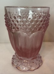 12 Pc Set Gorham Crystal Emily’s Attic Pink Goblets Hobnail Glasses