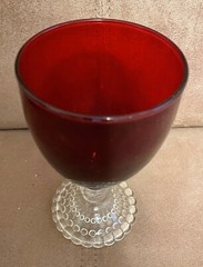 Ruby Red Goblet 5.5 Inches Tall as shown