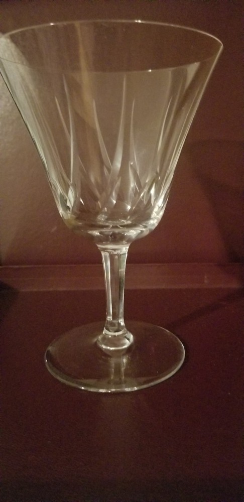 Discontinued Vintage 1960s Royal Moselle Doric Collection crystal water goblets.