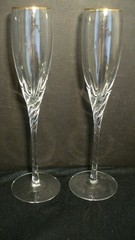 Lenox Encore Gold 9 3/8″ Champagne Flutes or Glasses – 2