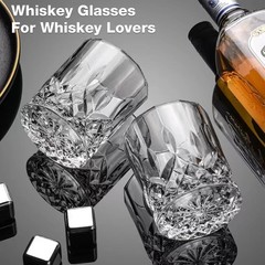 «Double Old Fashioned Glasses Crystal Scotch Whiskey Crystal Set of 8