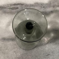 Duz Crystal Smoke Gray Water Goblets, Set of 2, Mid Century Footed Glasses
