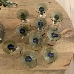 NEW Rare VILLEROY & BOCH French Garden Set Of TEN Hand Painted Glasses Goblets