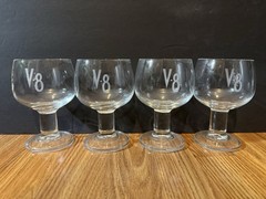 Vintage V-8 Vegetable Juice Bloody Mary Glasses – Set of 4 – Very Nice!