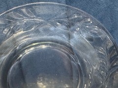 (8) Vintage Libbey Rock Sharpe Washington luncheon plate cut 8 in
