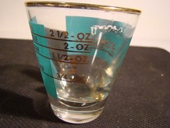 8 Libbey Steamboat Bar Glasses Gold & Blue 3.5 Inches Tall Southern Comfort