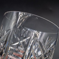 DAMAGED Waterford Crystal Clare Old Fashioned Tumbler Glass- 3 3/8″ FREE US SHIP
