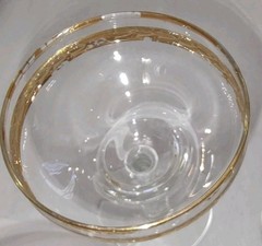Libbey 22K Vtg Etched Gold-Trimmed Glass Goblets (31) Misc Designs/Style #3700-4