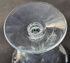 Fostoria Clear Etched Bouquet 6oz Low Sherbet/Champagne 6033 Excel. Used Cond.