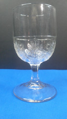 New Pressed Leaf aka NPL, McKee & Brothers, EAPG, Goblet, Goblet, c 1868, VgCd