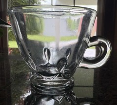 Clear Footed Teardrop Punch Cup Indiana Glass Company Rare Vintage