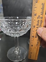 Lot Of 4 Fostoria American Champagne Tall Sherbet Martini Clear Glass