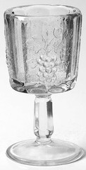 Westmoreland PANELED GRAPE CLEAR Set of 8 Glasses 4 WATER 4 WINE Vintage