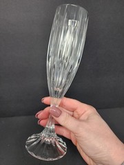 🔥6🔥MIKASA PARK LANE Crystal Champagne Flutes 90’s RETIRED DISCONTINUED 8.75”