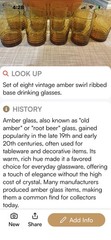 9 VTG Libbey Amber Yellow 3 3/4″ Tall Swirl Ringed Bottom Glasses New Unboxed