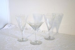 TIFFIN HEISEY SHAWL DANCER Water Goblets & Tall Sherbet / Champagne Glasses