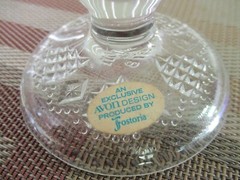 Vintage Fostoria Chalice for Avon 1978 Clear Glass Heart & Floral Goblet