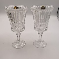 2 Tiara Exclusives by Fostoria Crystal Glasses 072