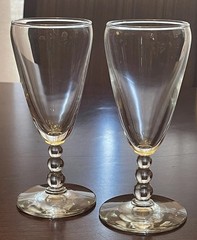 2 Libbey Whiskey Sour Knob Hill Glasses Clear Ball Bubble Stem 5.5”